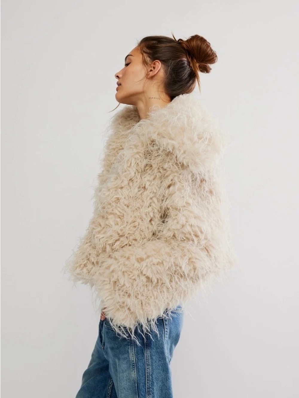 ๐ฏ๐น Free People ~ Moonlight Glam Faux Fur Jacket - Picture 8 of 14